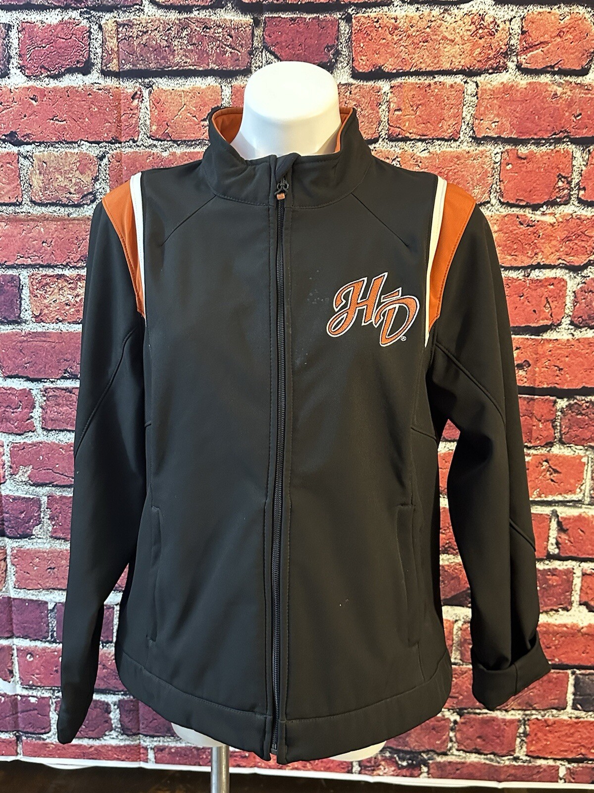 Harley-Davidson Softshell Full Zip Poly Black Mot… - image 1