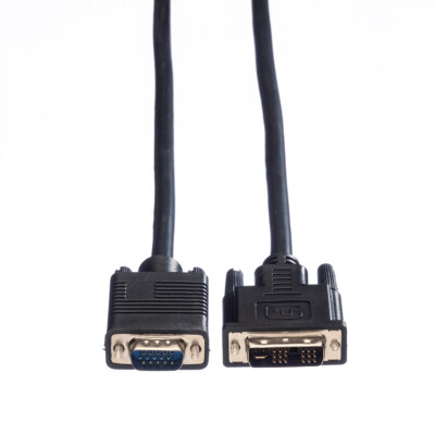 DVI-VGA Kabel, DVI (12+5) Stecker - VGA Stecker, 2 m