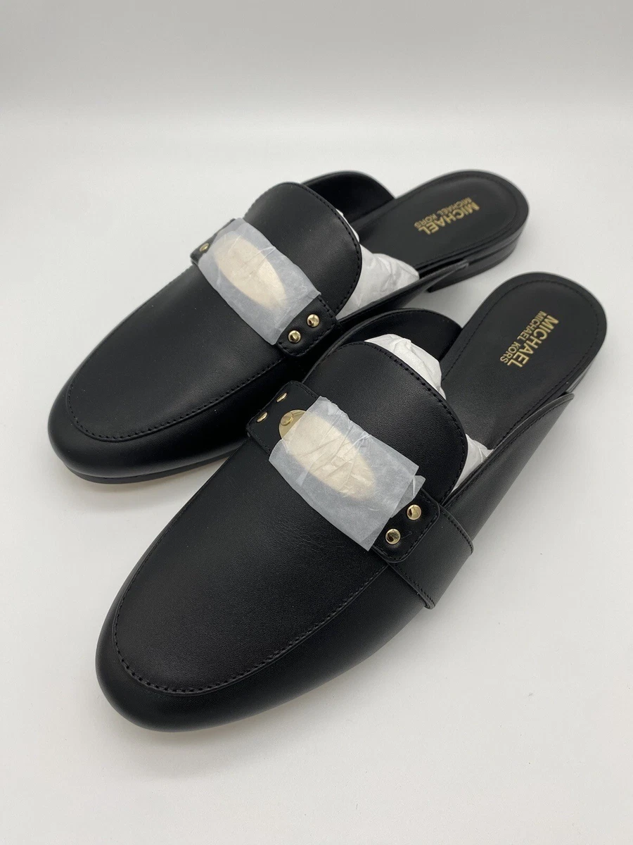 Michael kors black best sale mules