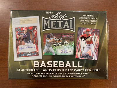 2024 Leaf Metal Baseball Factory Sealed 10 Auto Autograph Per Jumbo Hobby Box