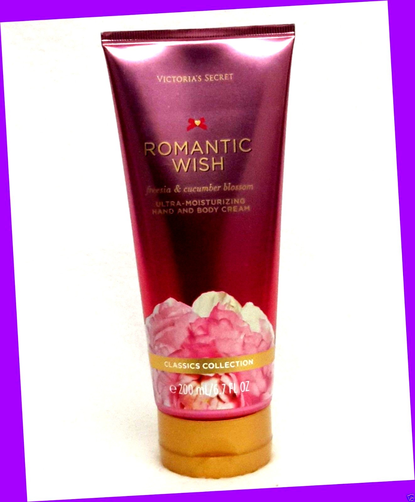 1 Victoria's Secret ROMANTIC WISH Cucumber Freesia Hand & Body Cream Lotion VHTF