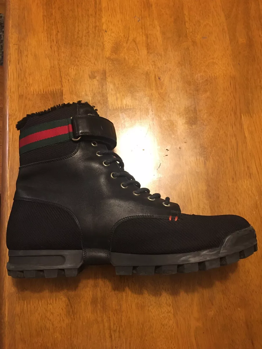 Authentic Gucci Men’s Military Style Boots 12