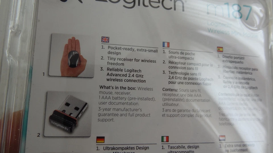 Logitech M187 Mini Mouse Black - Image 4 of 4