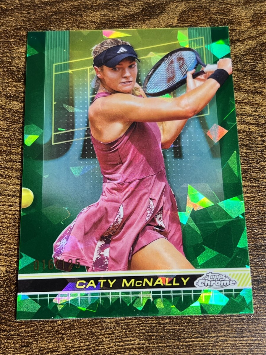 CATY MCNALLY 2024 Topps Chrome Tennis Sapphire Green Ice Refractor