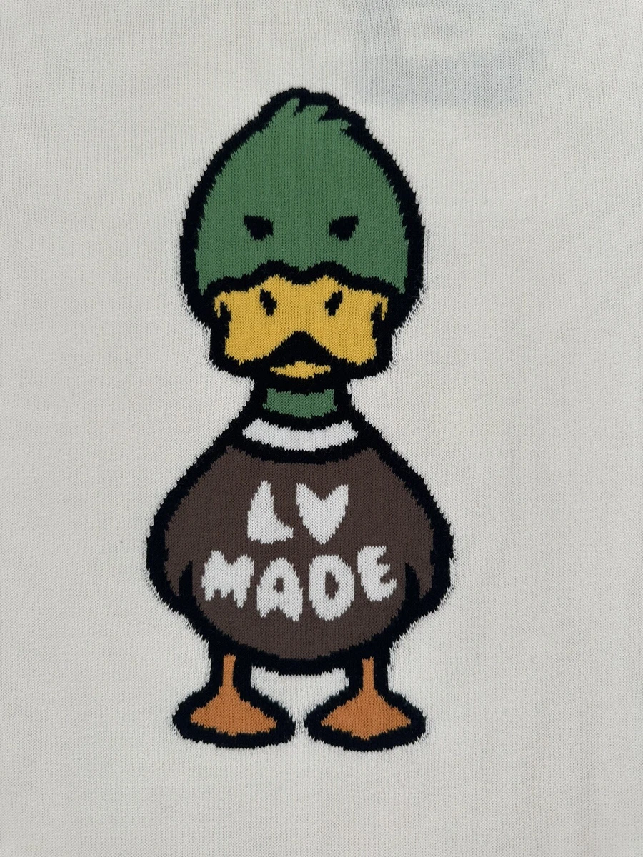 Louis Vuitton Men's Virgil Abloh &Nigo “LV Made” Intarsia Knit Duck  Crewneck 3L