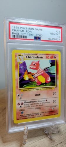 Pokemon card Base Set 4th print 1999-2000 Charmeleon 24/102 PSA 10 Gem Mint - Picture 2 of 7