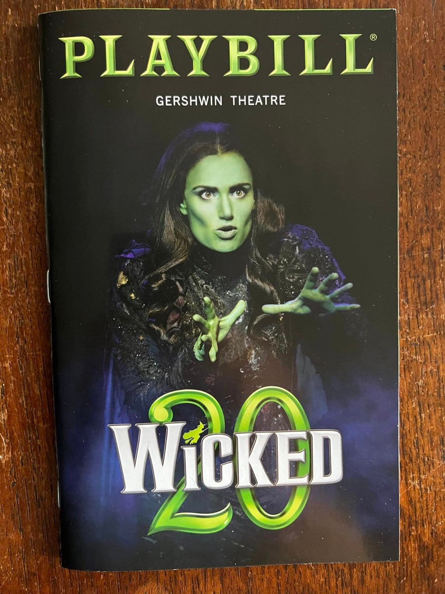Wicked 20th Anniversary edition playbill Schwartz musical
