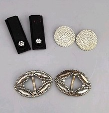 ANTIQUE VICTORIAN PASTE SHOE BUCKLE Pr And 2 Pr Shoe Clips