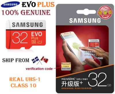 GENUINE SAMSUNG EVO PLUS 32GB 32 gb Micro sd TF Flash Memory MicroSDHC class10 