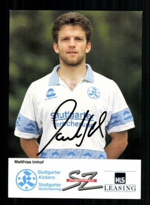 Matthias Imhof Autogrammkarte Stuttgarter Kickers 1991-92 Original Signiert