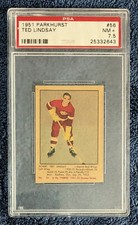 1951-52 Parkhurst #56 TED LINDSAY Rookie Card Detroit Red Wings PSA 7.5 NMT+!