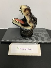 Amazing Dinosaur Lot Jurassic Park T-Rex Head Container W/ 15 3  Dinosaurs     