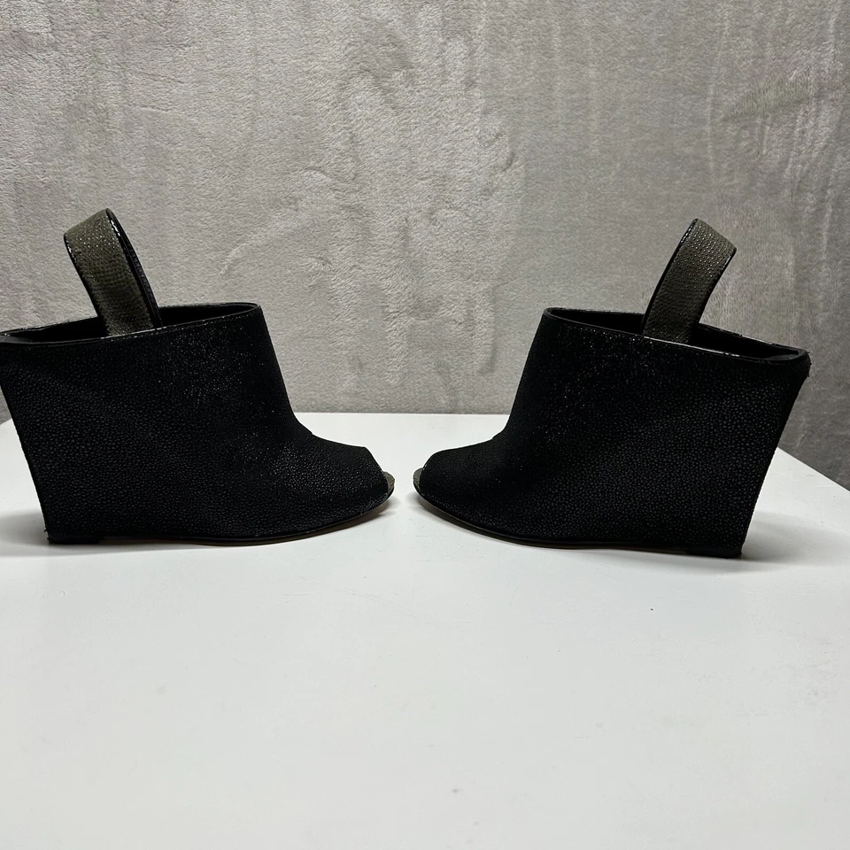 Sexy Zapatos de Tacones de Cuña Rebecca Minkoff para Mujer 7 Cuero con Eslinga Trasera Elegante Fiesta Foto 4 de 4