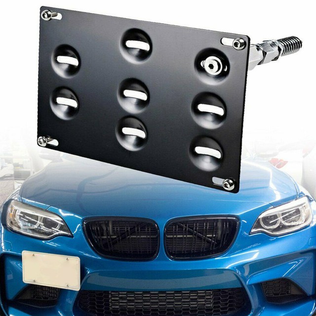Bumper Tow Hook License Plate Frame Refit Bracket For BMW ...