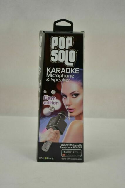 tzumi pop solo glow led karaoke microphone & speaker