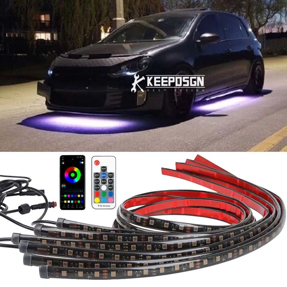 Car Underglow Strip LED Underbody Neon Light For Volkswagen Golf Jetta Passat