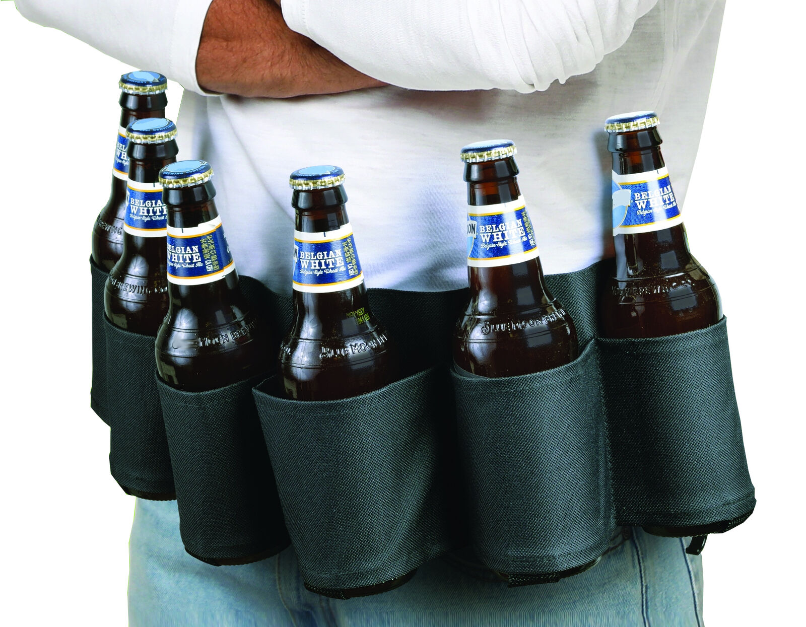 6 Classic Pack Beer Belt Bottle Attached Holder With Opener