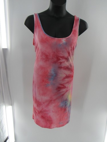 Plus Size Women's Tye Dye Pink Blue Purple Bodycon Knee Length Dress 3X ...