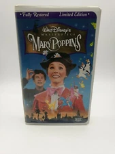 Walt Disney's Masterpiece Collection MARY POPPINS VHS Clamshell Limited Edition