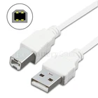 Lot 6' 10' 15' For HP CANON DELL BROTHER PRINTER SCANNER CABLE CORD USB 2.0 A-B