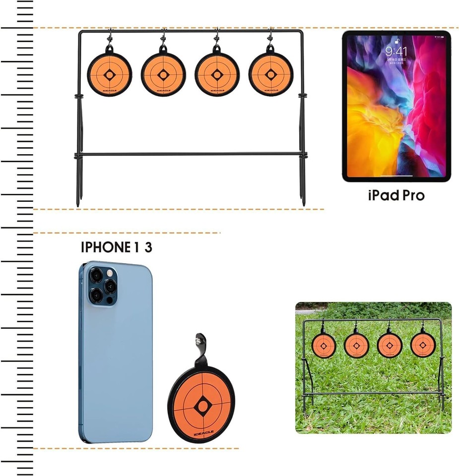 Metal Air Rifle Targets, Larger Size Air Guns BB Gun Target for .177 ...