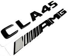 #2 BLACK CLA45 +AMG REPLACEMENT FOR MERCEDES REAR TRUNK EMBLEM BADGE LIFTGATE