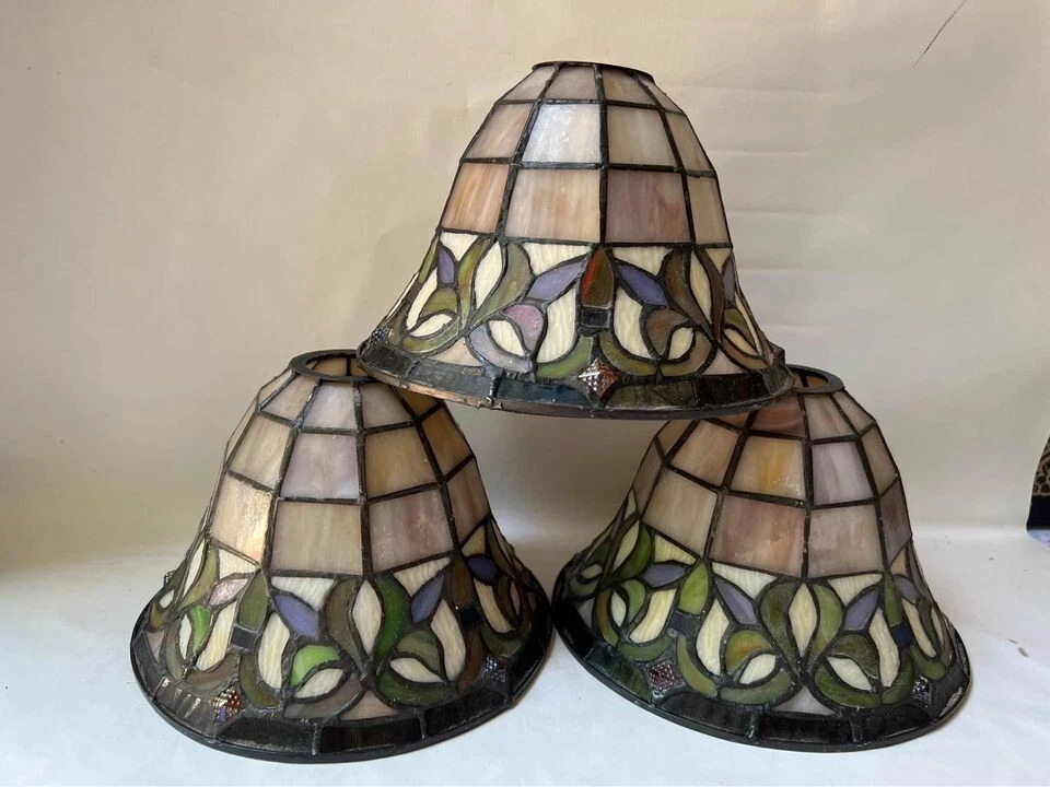 Vintage glass cheap lamp shades