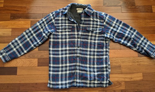 LL Bean Fleece Lined Flannel Mens Small 