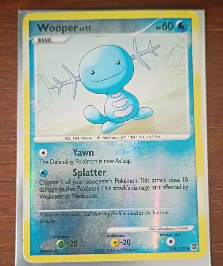 The Pokémon Company Wooper 118/132 Secret Wonders Reverse Holo Common MP