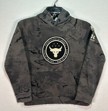 Under Armour Hoodie Boys Size Medium Project Rock Gray Camo USA Freedom Pullover