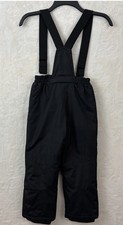 Weatherproof 32 Degrees XSmall 5/6 Black Ski Snow Bibs Pants Kids Girl Boy