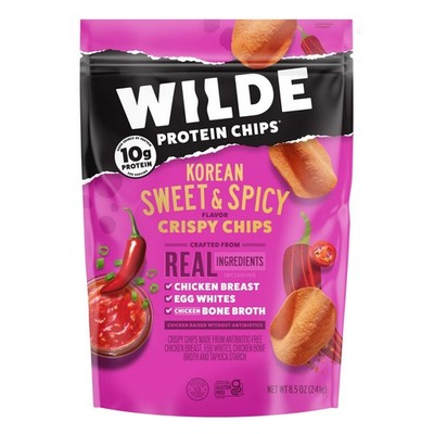 Wilde Protein Chips Korean Sweet & Spicy Flavor, 8.5 oz   10g Protein Snack