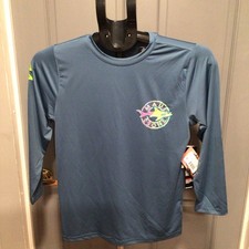Maui And Sons Rash Guard Boys long sleeve NAVY Size-L 10/12- NWT