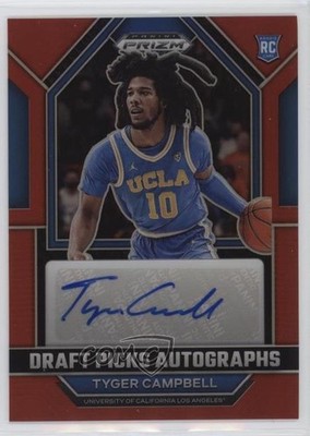 2023-24 Panini Prizm Draft Picks Red 123/149 Tyger Campbell #DPA-TCB Auto 0v2h