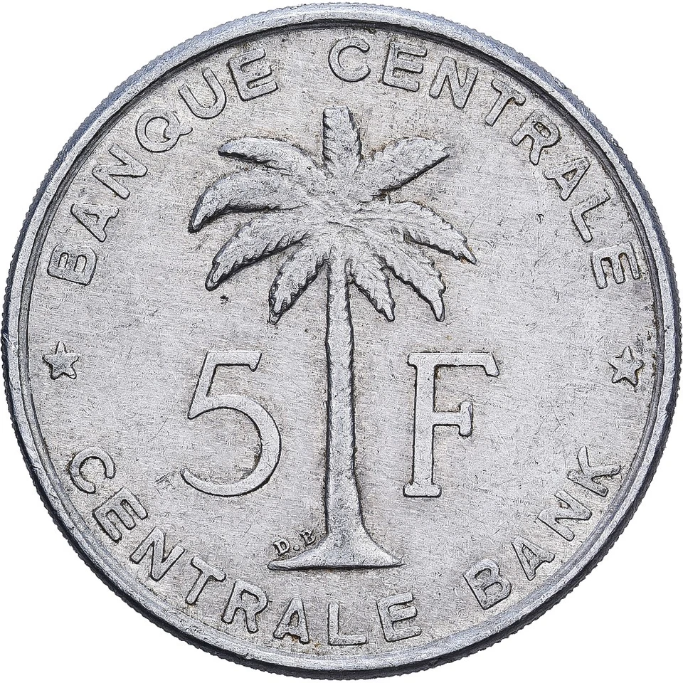 Congo belge, 5 Francs, 1958, Monnaie royale de Belgique, Aluminium, TB+, KM:3 - Photo 2/2