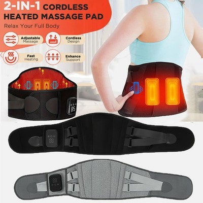 Electric Lower Back Massager for Pain Relief Heated Vibration Waist Lumbar Belt