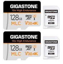 GIGASTONE Industrial 128GB MLC Micro SD Card 2-Pack, 4K Video Recording New 1