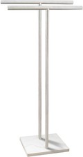 40.3 Inch Standing Towel Rack Bath Sheet Holder W/ Marble Design Base