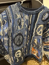 Kapital Gaudy Knit SweaterNAVY size 3 Large made in Japan 