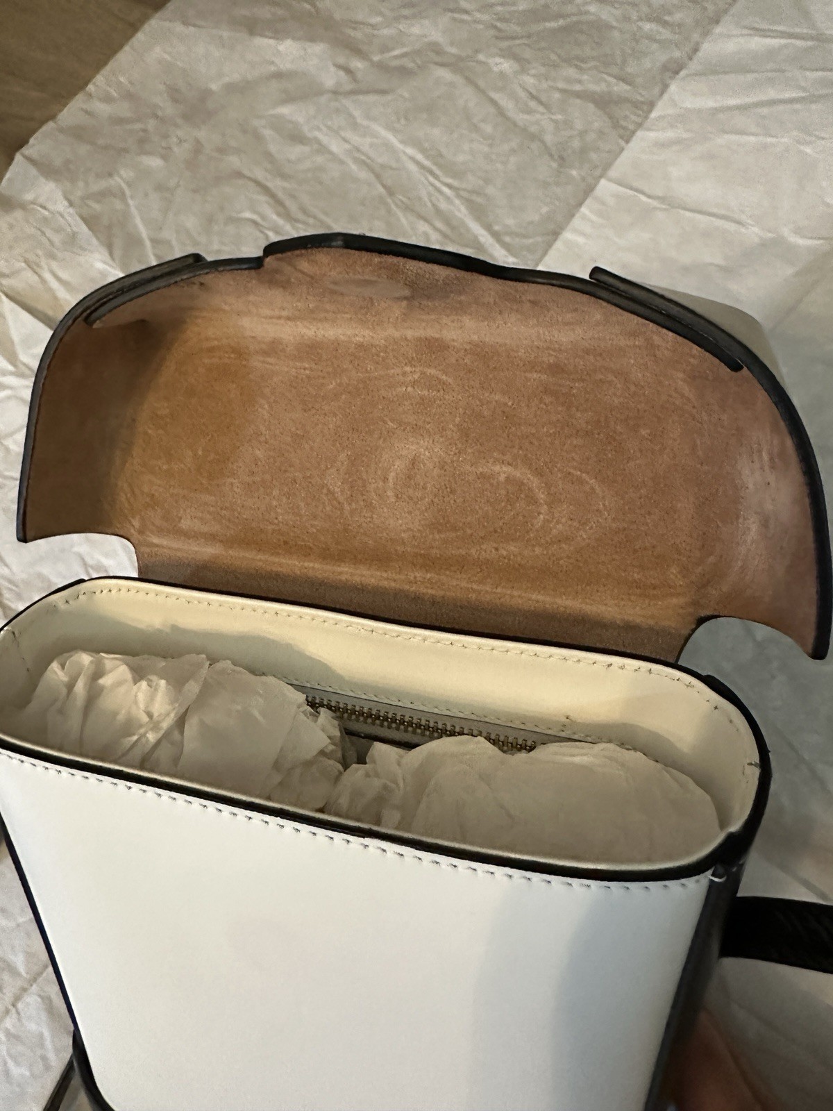 Authentic Manu Atelier Mini Pristine Handbag Calf… - image 6