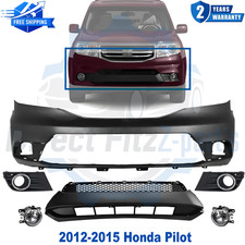 Front Bumper Cover Fascia Fog Light Assembly For 2012-2015 Honda Pilot