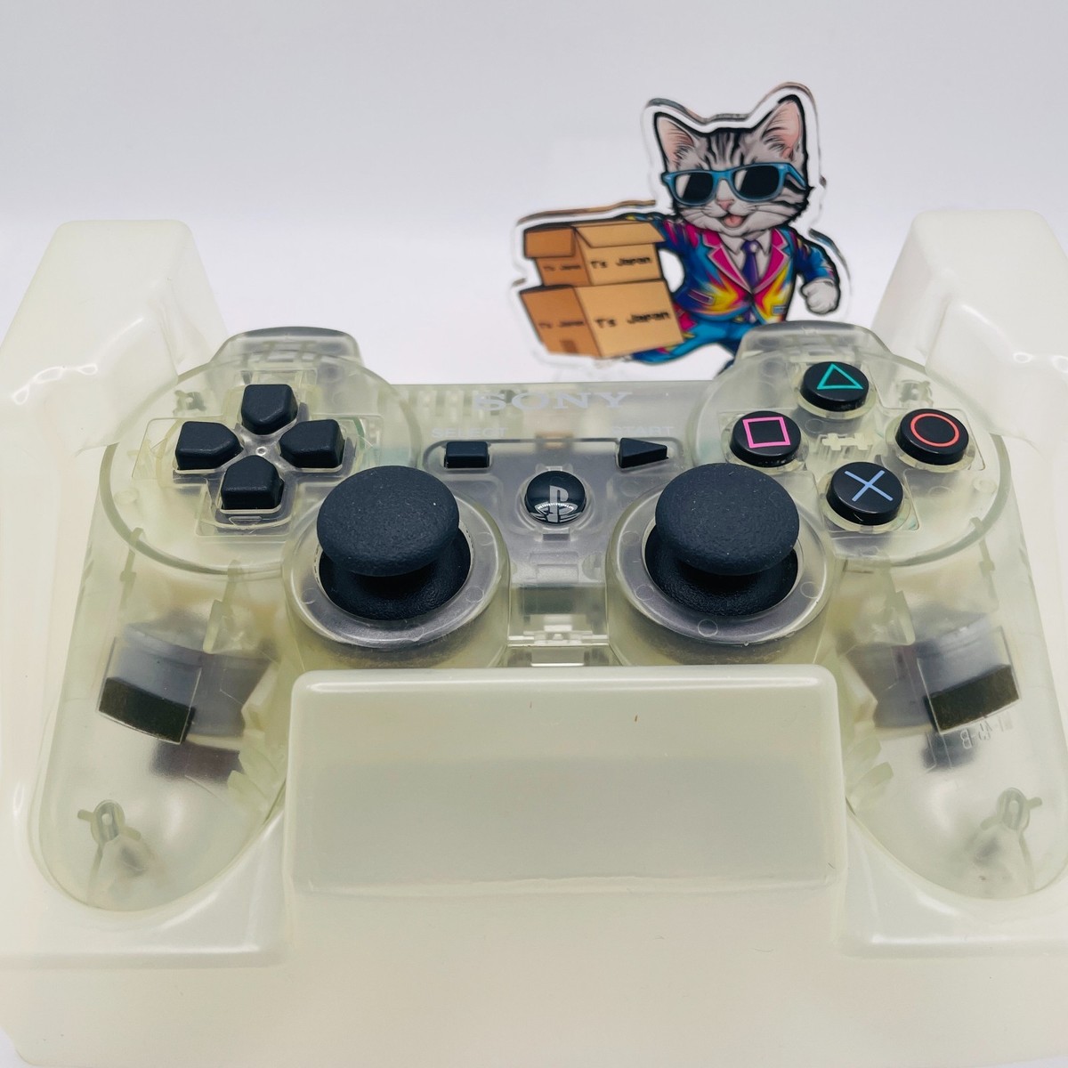 SONY PS3 DUALSHOCK3 Crystal Skeleton Clear Wireless Controller 24 