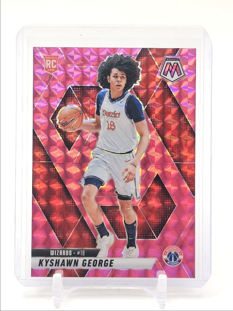 KYSHAWN GEORGE 2024-25 MOSAIC ROOKIE PINK PRIZM WIZARDS #247 RC /175 Q5908