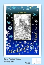 CP ANv 63117 POSTCARD GREETINGS BLUE 63 CEYRAT