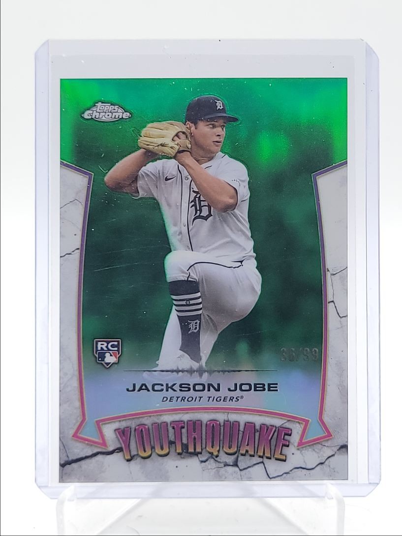 JACKSON JOBE 2025 TOPPS CHROME YOUTHQUAKE ROOKIE GREEN REFRACTOR RC /99 Q4600