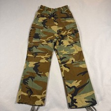 Military Camo Cargo Pants Women's XS Green Baggy Y2K Army 27-31x35