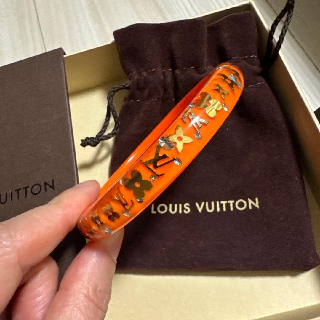 Authentic Louis Vuitton Inclusion Bangle Bracelet Orange Monogram