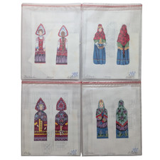 4 NEW Stitchin' Stuff Joan Thomasson Needlepoint Kits - Russian Dolls / Ornament