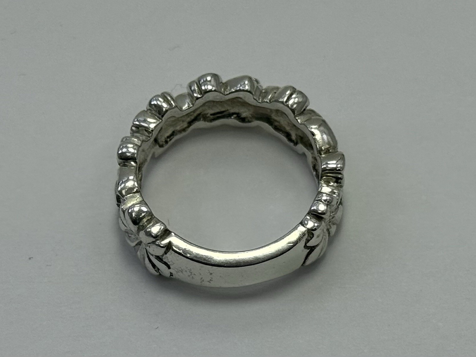 Sterling Silver Flower Pattern Ring - image 6