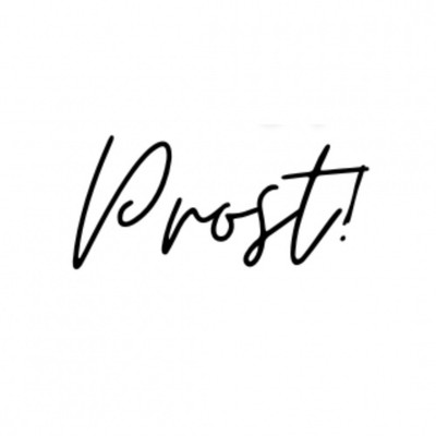 Bügelbild - Plott - Sprüche - Prost - 6cm x 3cm - DTF Transfer - DIY - Hoodie - 